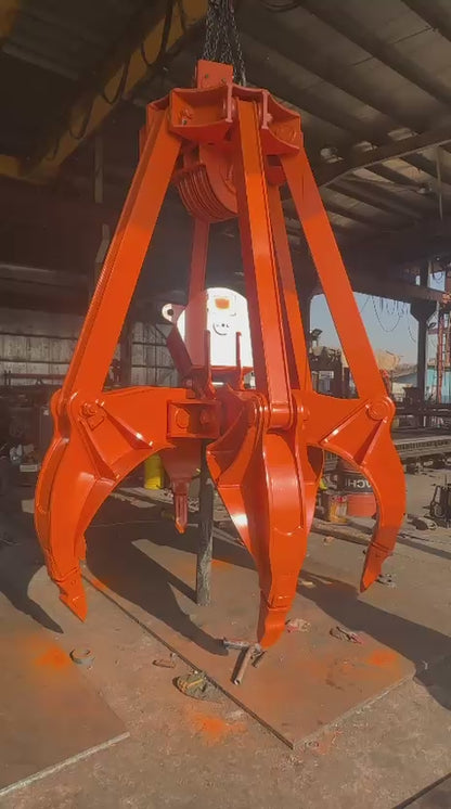Rock Mechanical Grapper with Cable Control for Crane